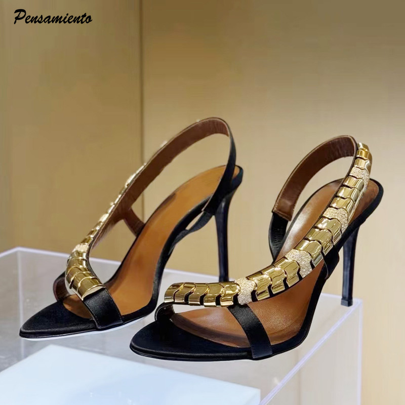 Summer Clothing Dress - Luxuriöse Glitzer-Sandalen mit Strassbesatz für Damen,