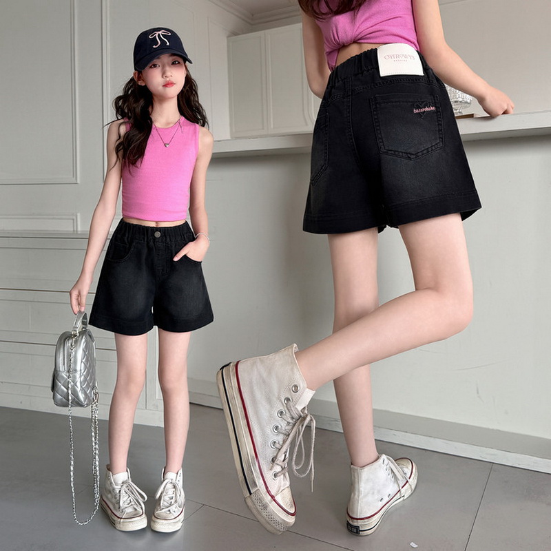 Summer Clothing Label - Mädchen Sommer Dünne Jeans-Shorts mit Hoher
