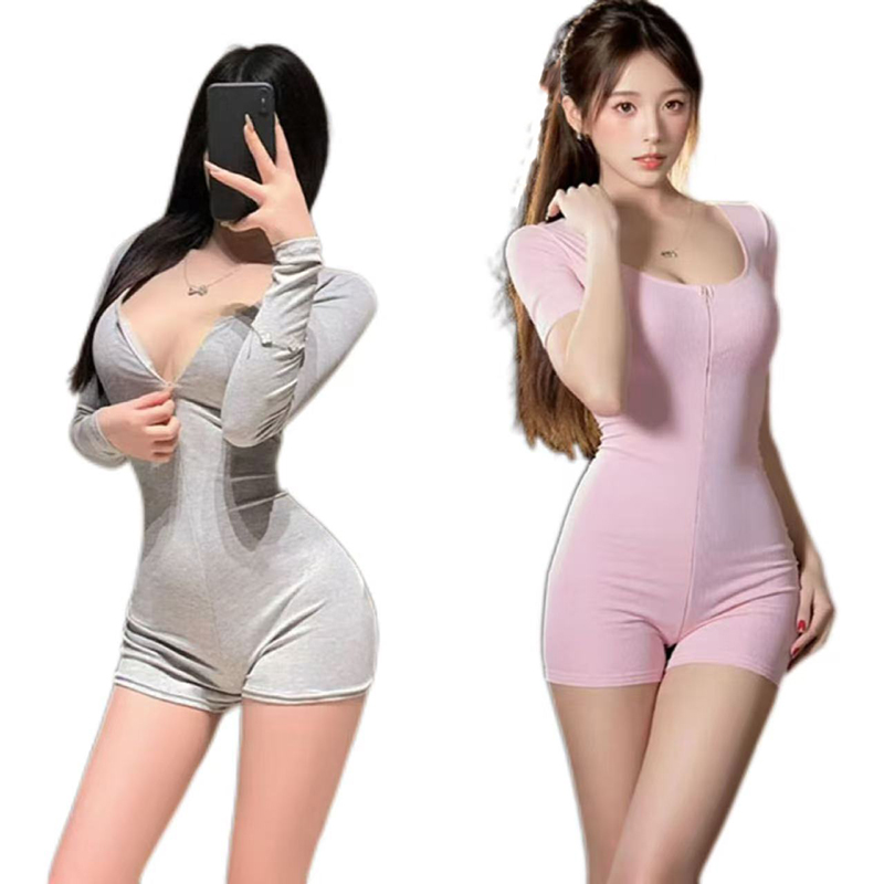 Romper Playsuit Women - Sexy Kurze Yoga Open Crotch Bodysuit