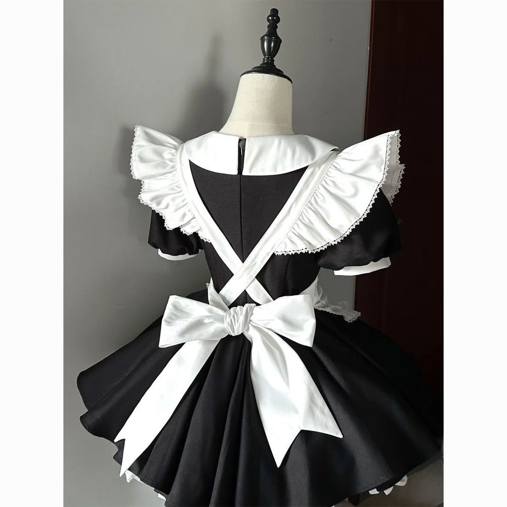 Summer Japanese Clothing - Japanisches Kawaii Lolita Kurzarm-Minikleid + Träger-Latzschürze