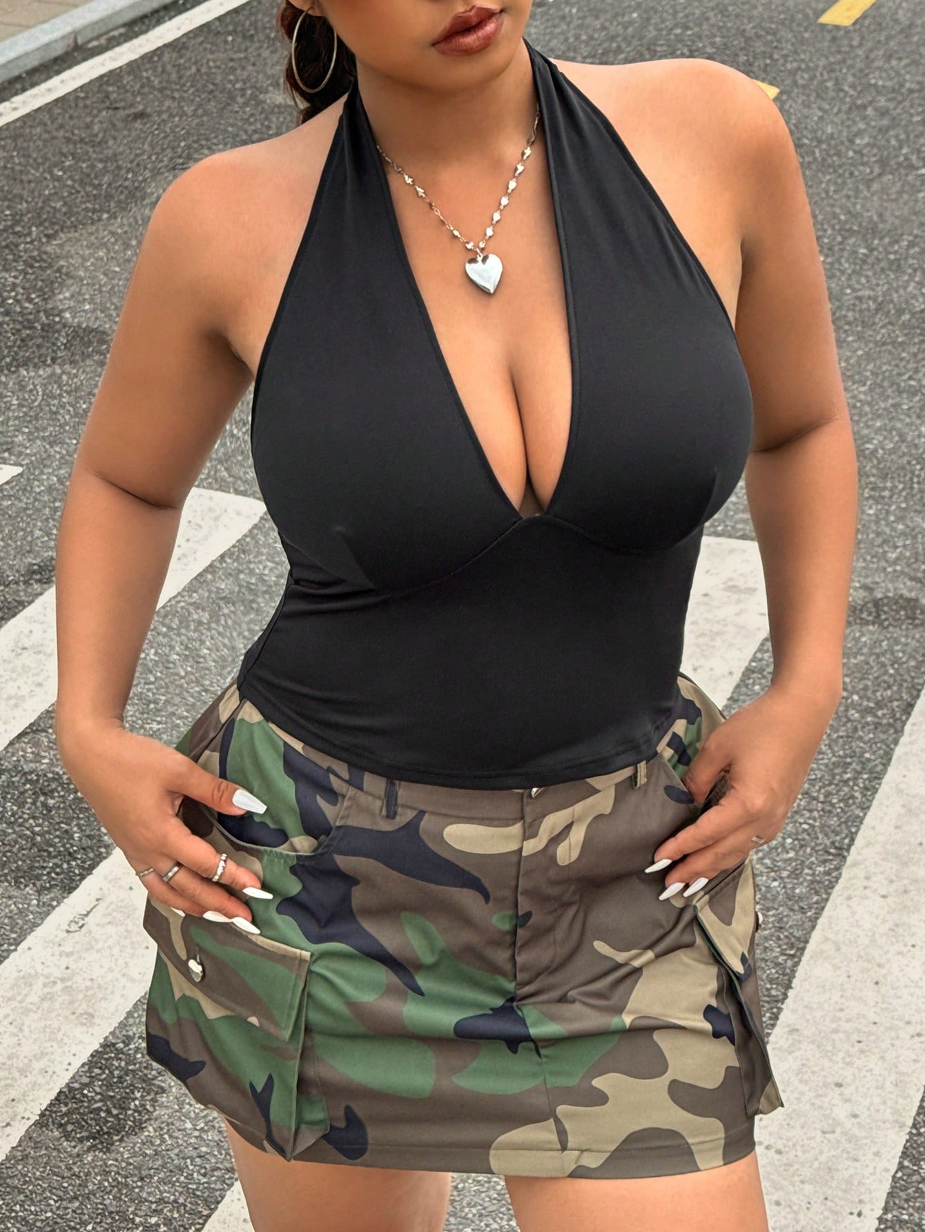 Summer Clothing For Plus Size Women - Neue Mode Einfarbiges Plus-Size Damen-Top, Sexy