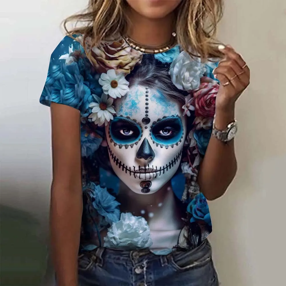 Summer Rose Clothing - Mexikanischer Tag der Toten Damen T-Shirt