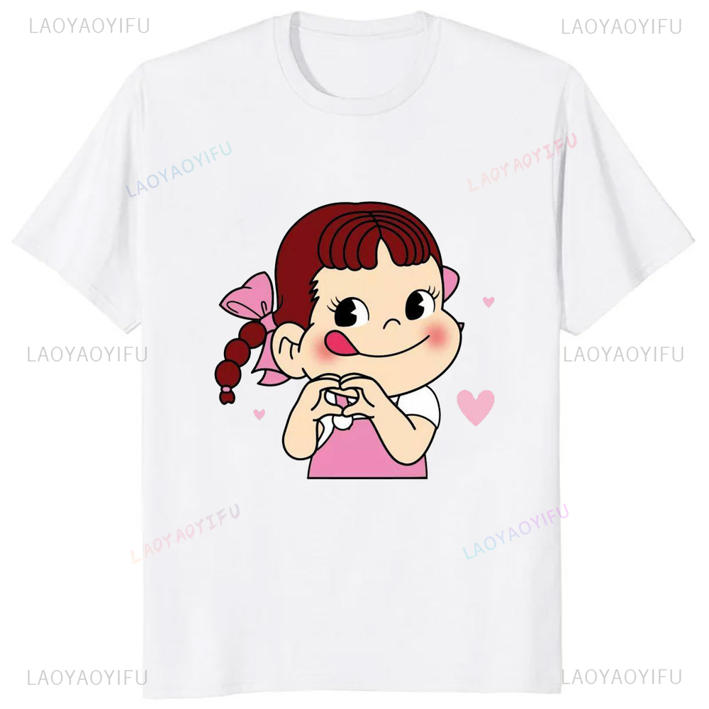 Summer Japanese Clothing - Japanische kawaii Mädchen Milch Peko-Chan gedruckt