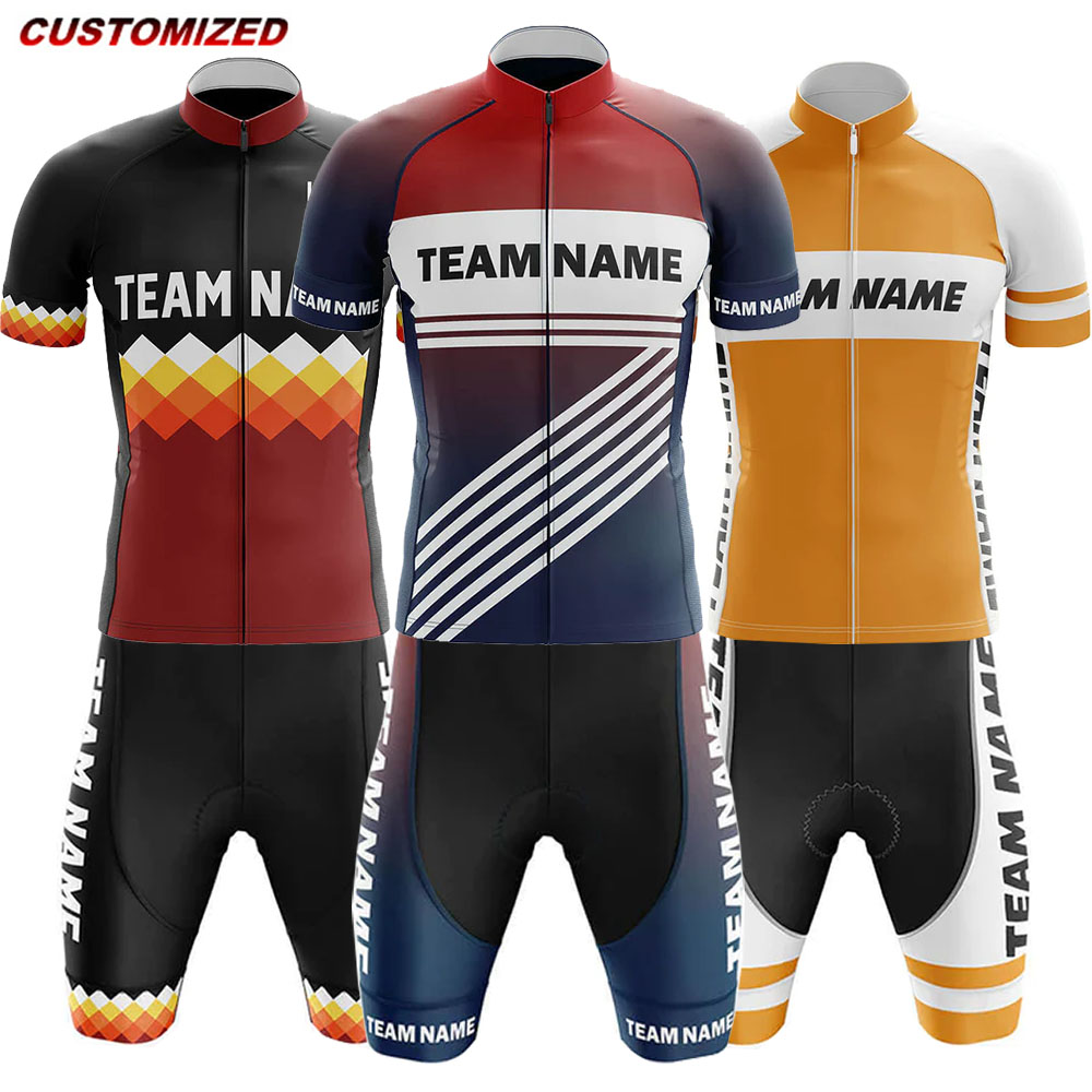 Summer Clothing Names - Personalisierter Teamname (4)Herren Kurzarm-Radtrikot-Sets Maillot Ropa