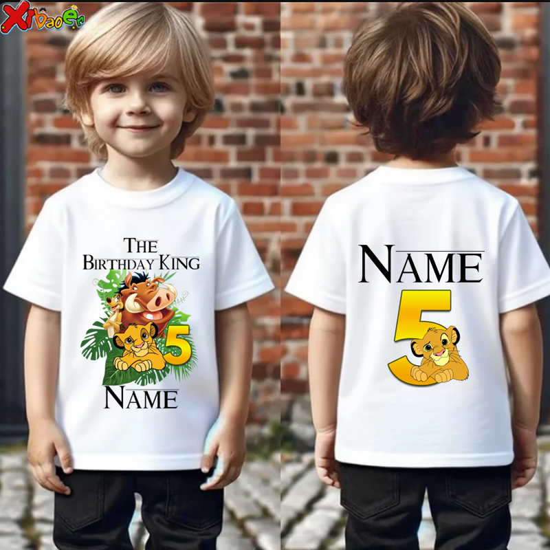 Summer Clothing Names - Geburtstagsjungen-Hemden, 5. Kinder, passende Outfits, personalisierter