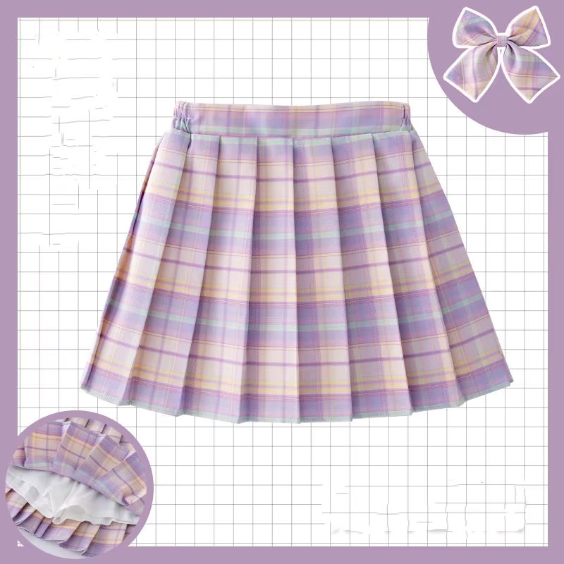 Summer Clothing For Teen Girls - Kinder Karierter Rock Kinder College-Stil Kleidung