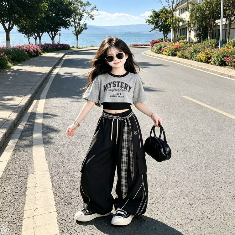 Summer Clothing For Teen Girls - Sommerliches, schickes Sport-Hosen-Set für Teenager-Mädchen: Baumwoll-Tanktop
