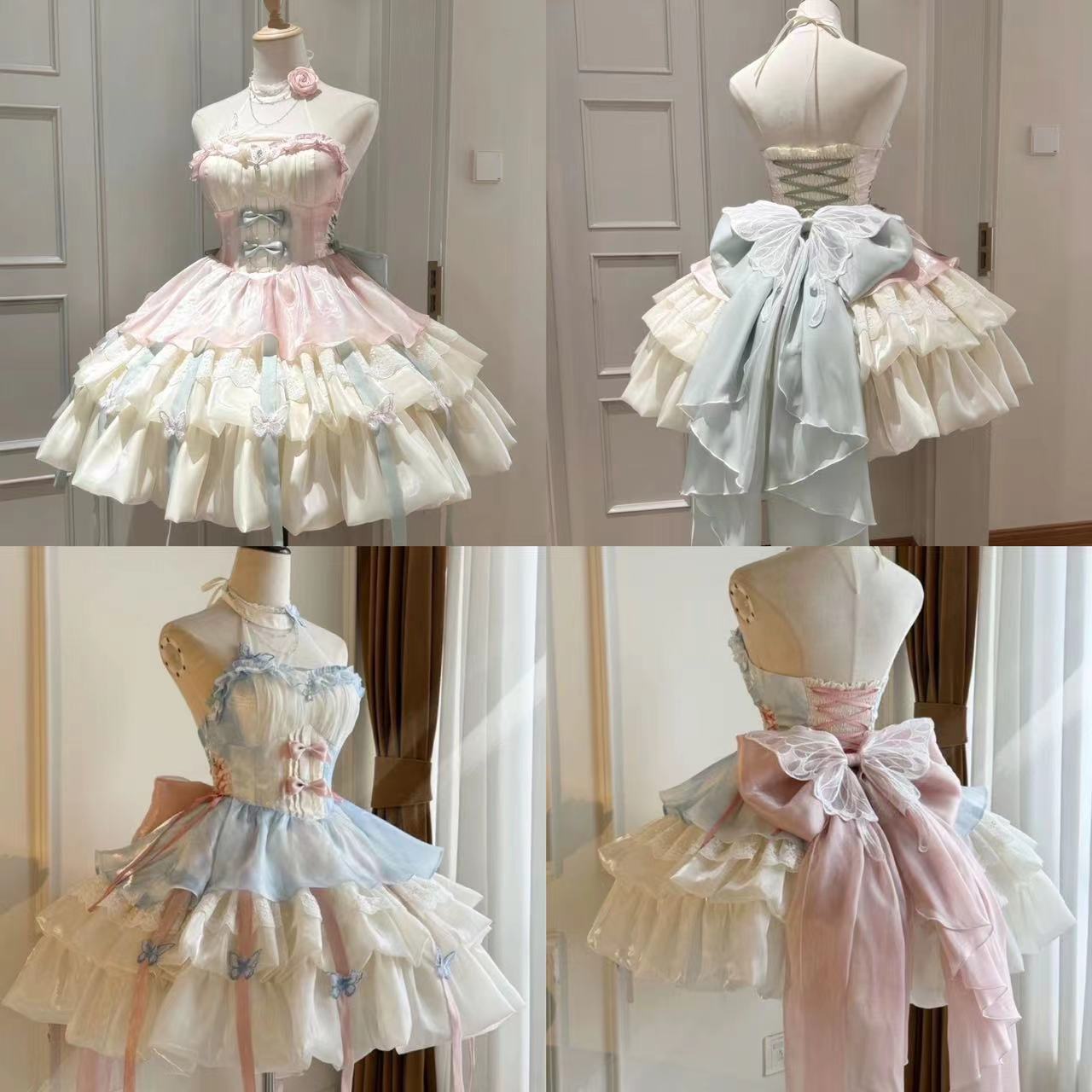 Summer Japanese Clothing - Kawaii Bogen Spitze Lolita Kleid Frauen