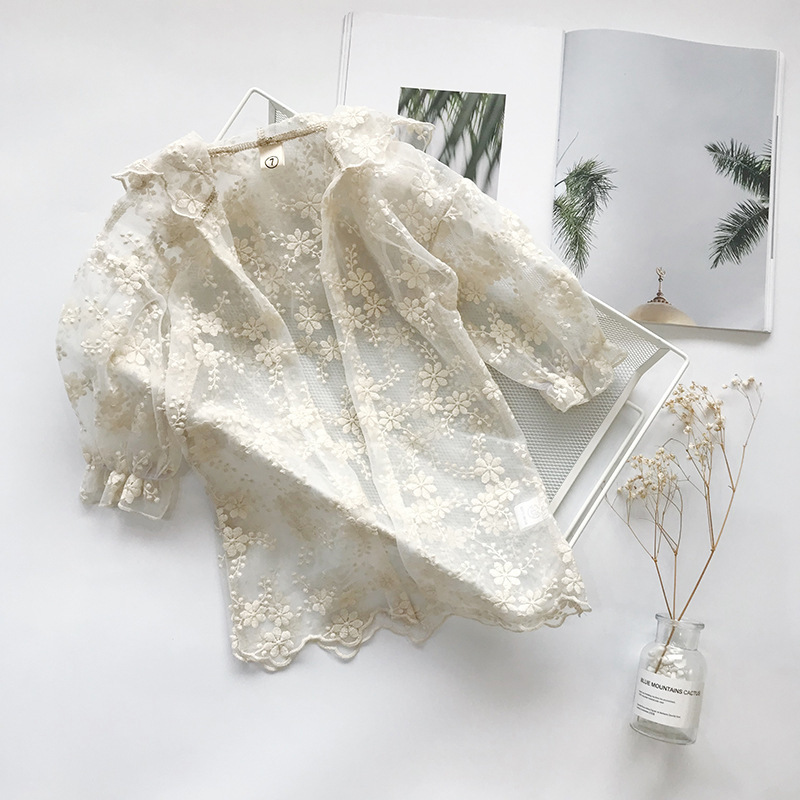 Yours Clothing Summer Jackets - Sommer kind mädchen spitze jacke sonnenschutz