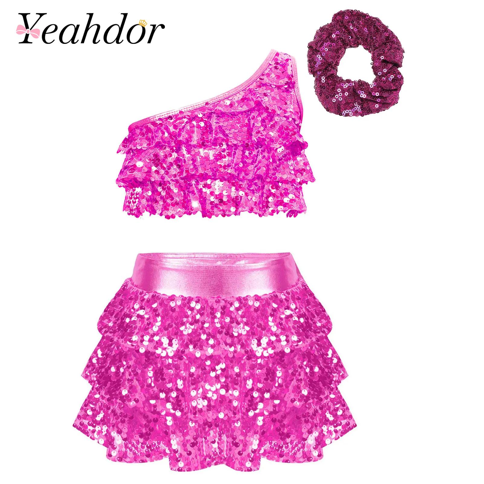 Summer Clothing Girls - Kinder Mädchen Glänzende Pailletten Latin Jazz