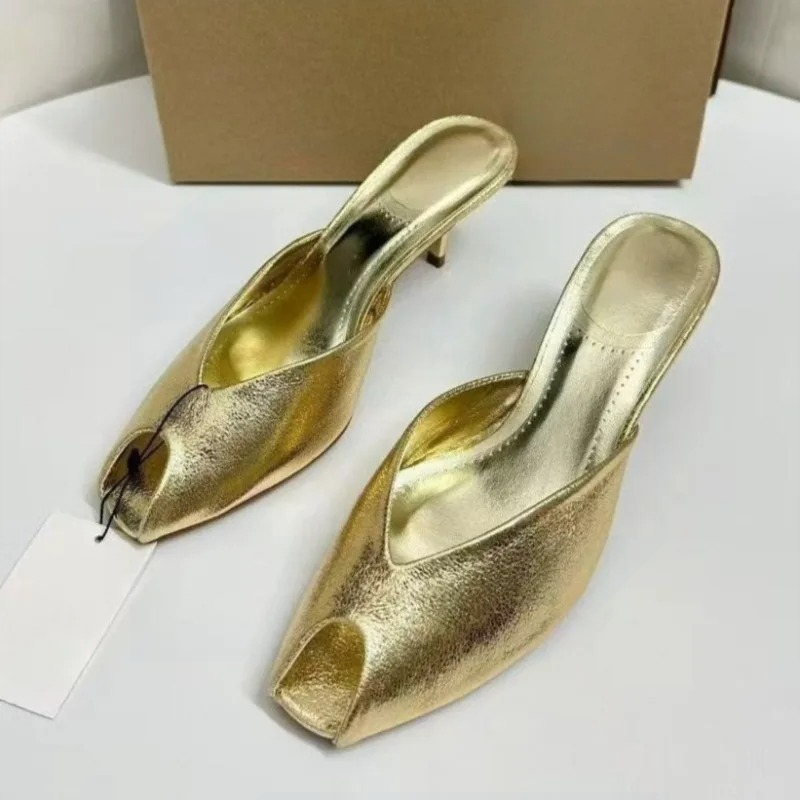 Summer Clothing Dress - Damen-Pumps Designer Gold Damen-Mules Sandalen Luxus