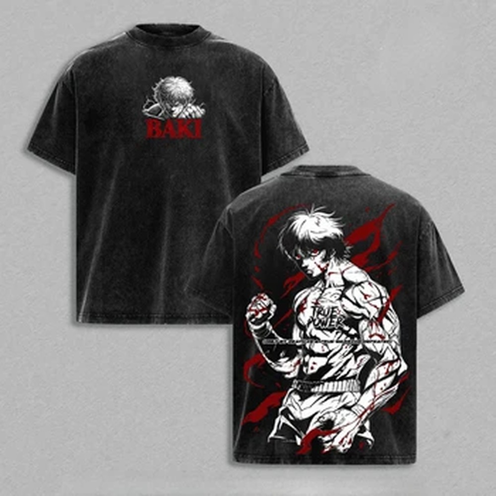 Summer Japanese Clothing - Japanisches Anime Baki T-Shirt Gothic Vintage