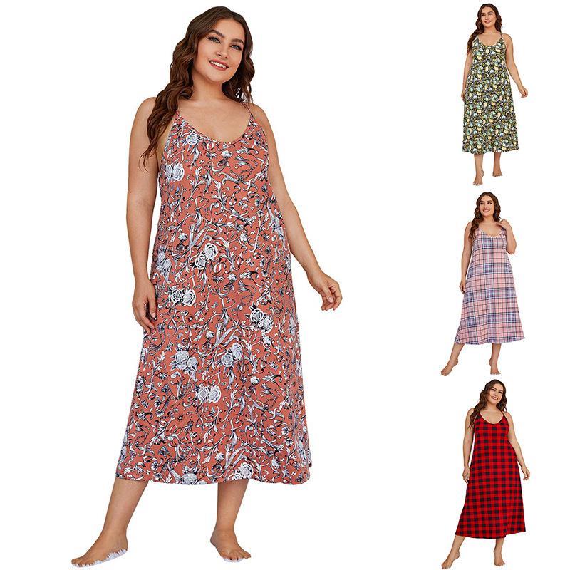 Summer Clothing For Plus Size Women - Übergrößen-Schlafkleid für Frauen bis 200 Pfund,