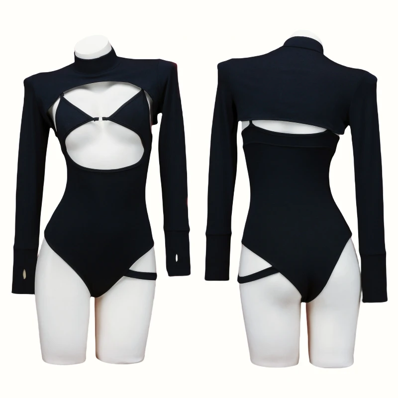 Anime Gothic Hollow Out Ärmell – Romper Playsuit Women Bewertung und Preis