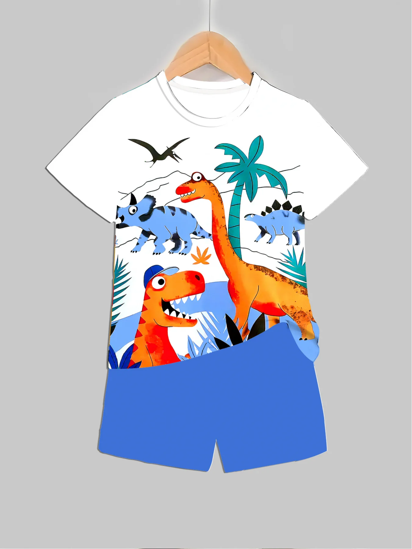 Neue Dinosaurier-bedruckte Out – Summer Clothing Girls Bewertung und Preis
