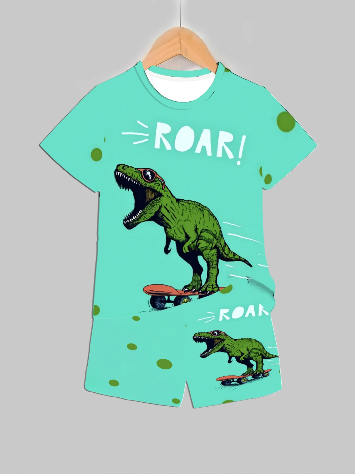 Neue Dinosaurier-bedruckte Out – Summer Clothing Girls Bewertung und Preis