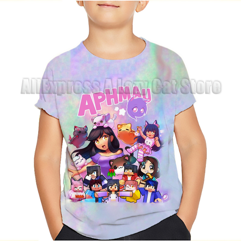 Aphmau miaut Katze T-Shirts Ca – Summer Clothing Baby Boy Bewertung und Preis