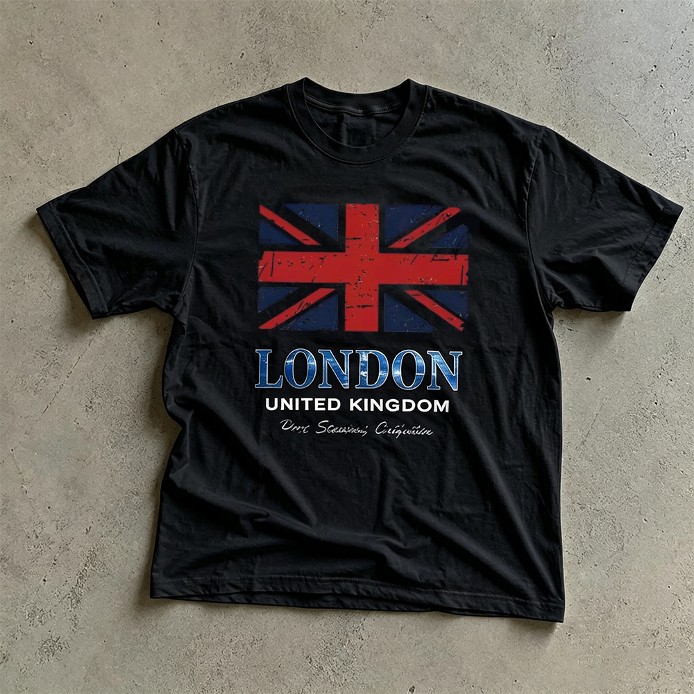 T-Shirt mit Union-Jack-Muster  – Summer Clothing London Bewertung und Preis