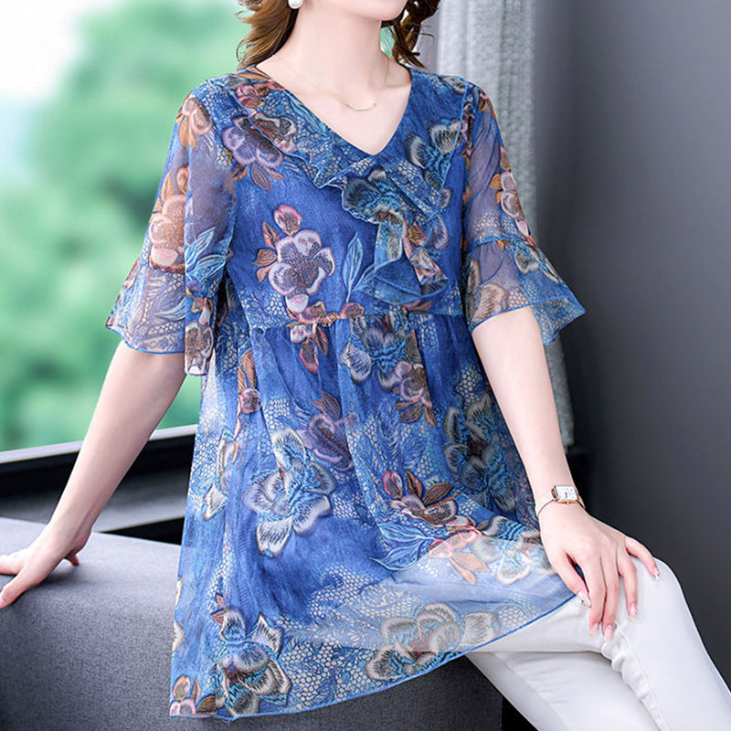Vintage Lässiges Blumenmuster  – Summer Clothing For 70 Year Old Woman Bewertung und Preis