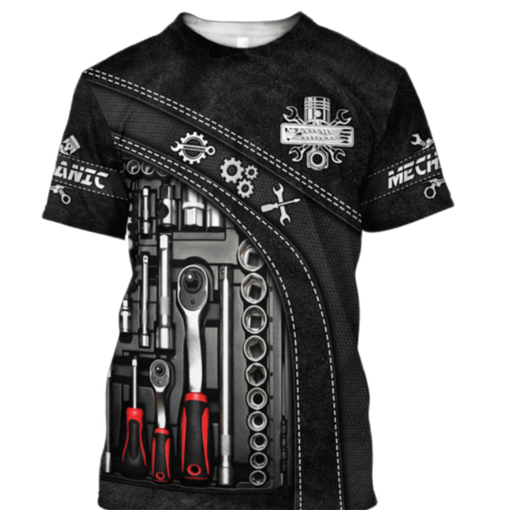 Vintage T-Shirt Mechaniker 3D  – Summer Clothing Names Bewertung und Preis