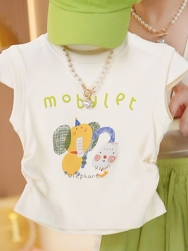 Mädchen Sommer Bedrucktes T-Sh – Summer Clothing Girls Bewertung und Preis
