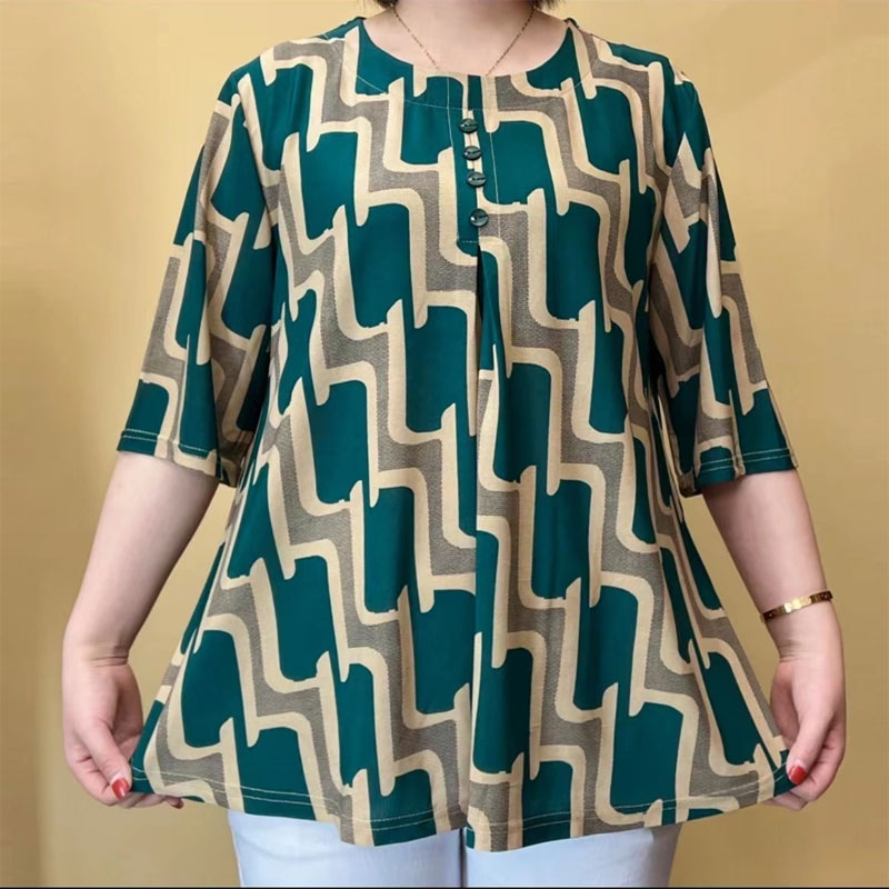 Sommer neue lässige geometrisc – Summer Clothing For 70 Year Old Woman Bewertung und Preis