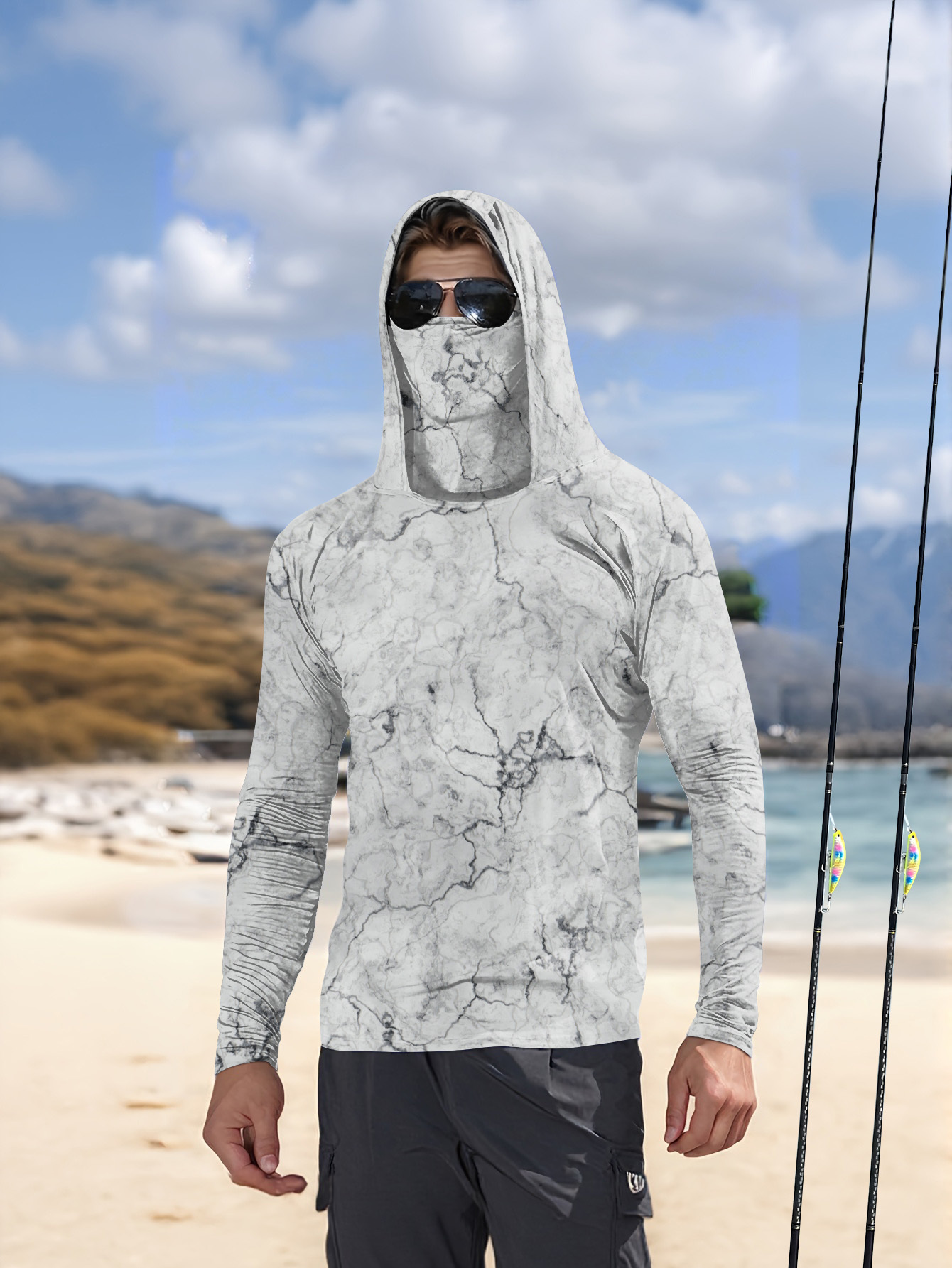 Herren Angelhemd mit Kapuze, L – Summer Uv Clothing Bewertung und Preis