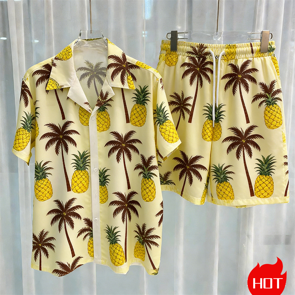 Sommer-Herrenhemd-Sets mit Pfl – Summer Vacation Clothing Men Bewertung und Preis