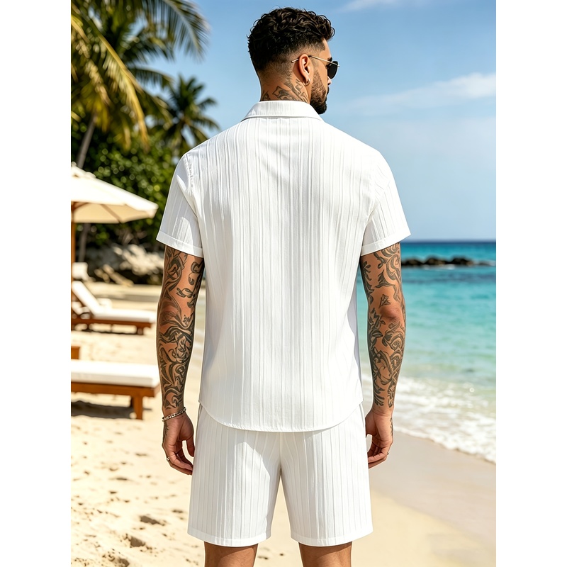 2-teiliges Sommer-Freizeitanzu – Summer Vacation Clothing Men Bewertung und Preis