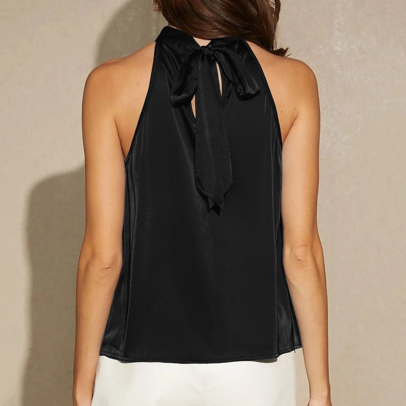 Elegante Satin Neckholder Tank – Summer Clothing Images Bewertung und Preis