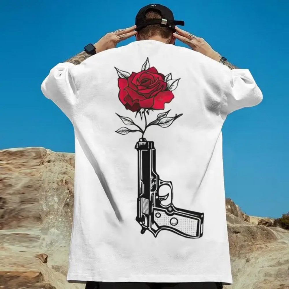 Harajuku 3D-Druck T-Shirt mit  – Summer Rose Clothing Bewertung und Preis