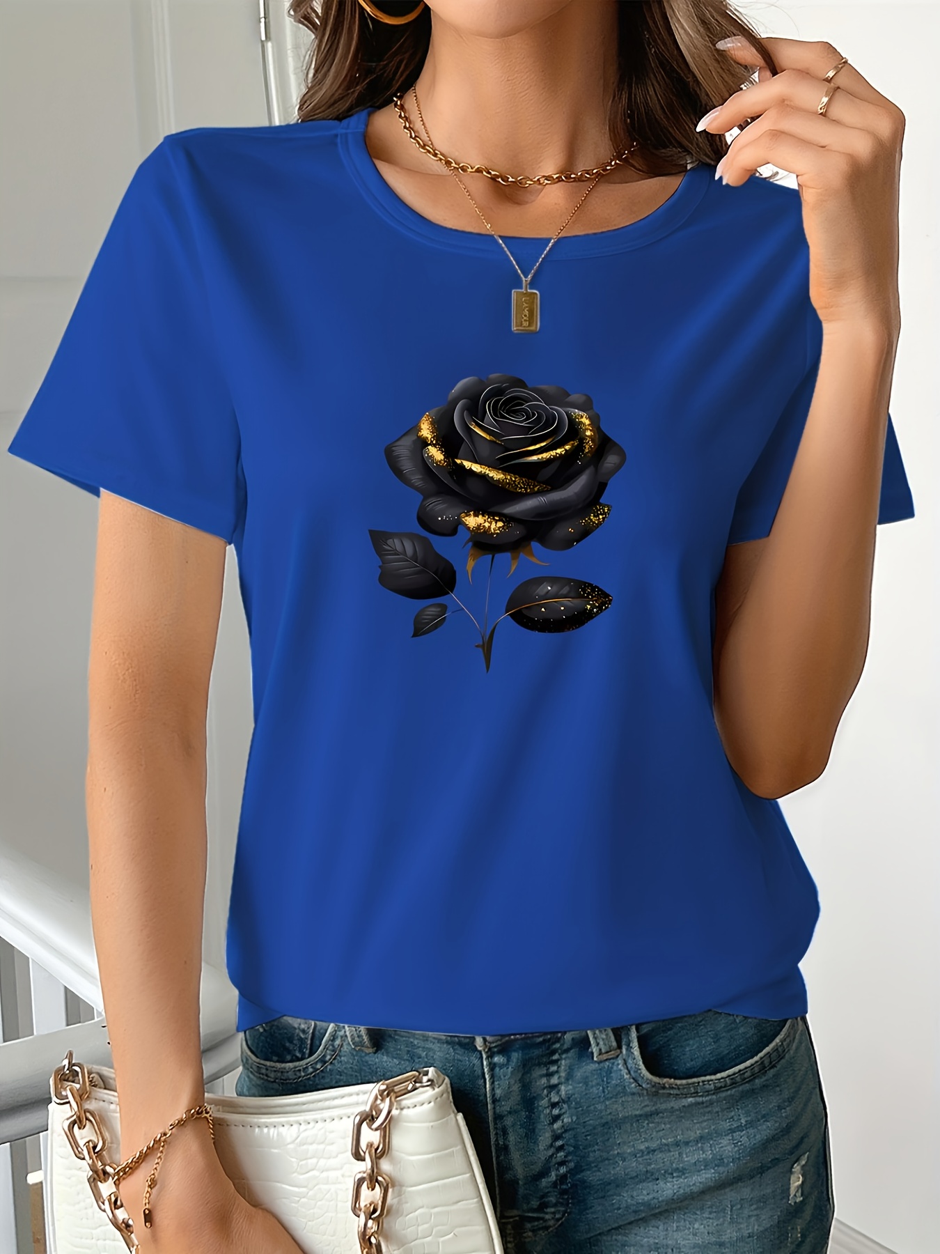 Übergroßes schwarzes T-Shirt f – Summer Rose Clothing Bewertung und Preis