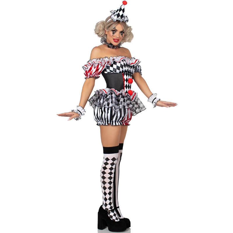 Frauen Clown Cosplay Kostüm Zi – Romper Playsuit Women Bewertung und Preis