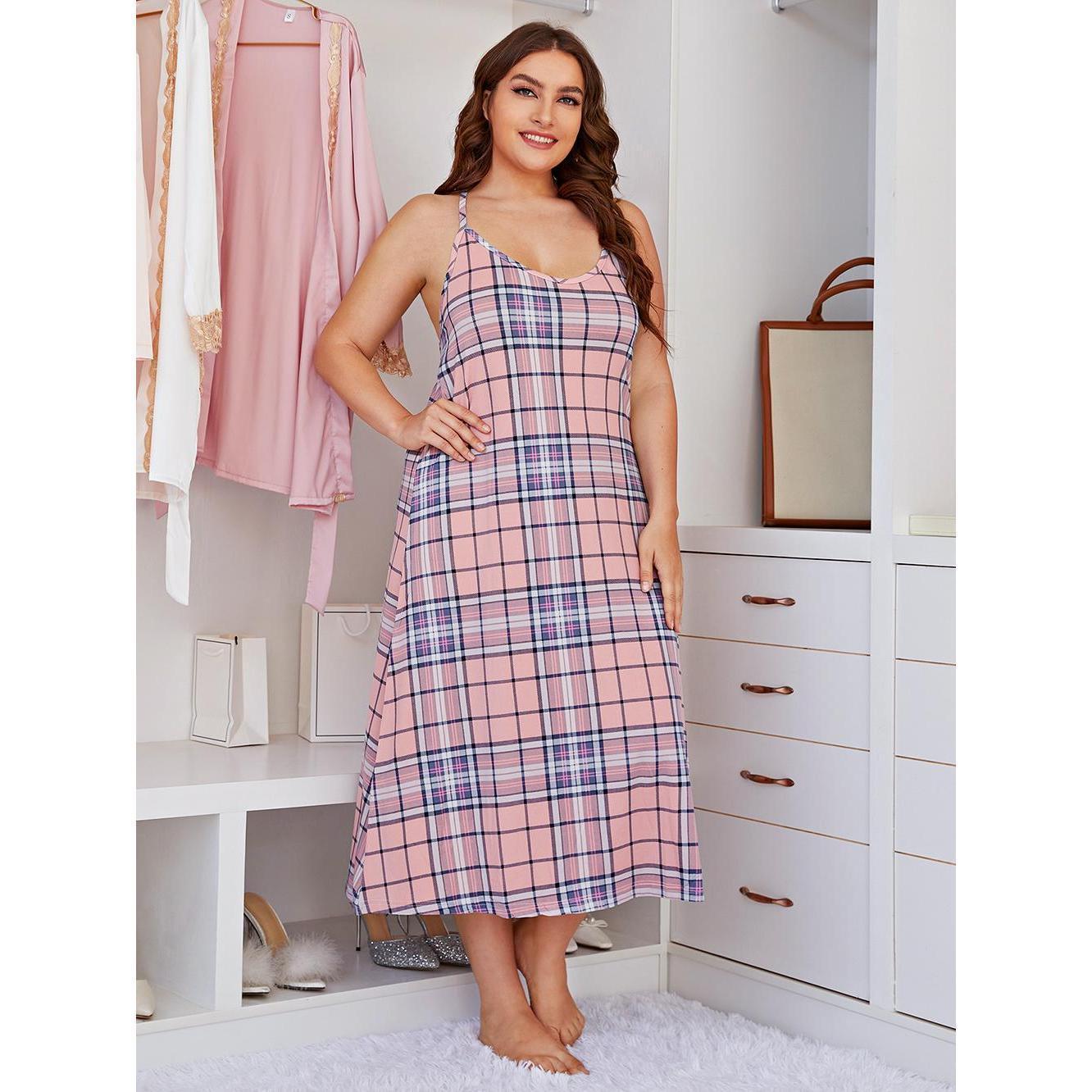 Übergrößen-Schlafkleid für Fra – Summer Clothing For Plus Size Women Bewertung und Preis